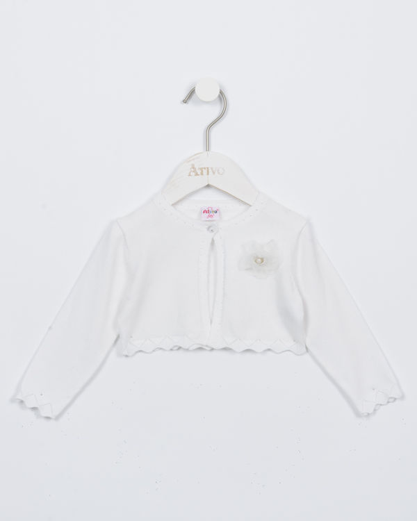 Picture of XH5738 GIRLS WAIST CARDIGAN WITH COLLAR BUTTON